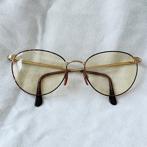 Giorgio Armani Eyeglasses‎ Frame Only Brown Gold Round Italy 217 759 54-17-135 - Picture 1 of 10